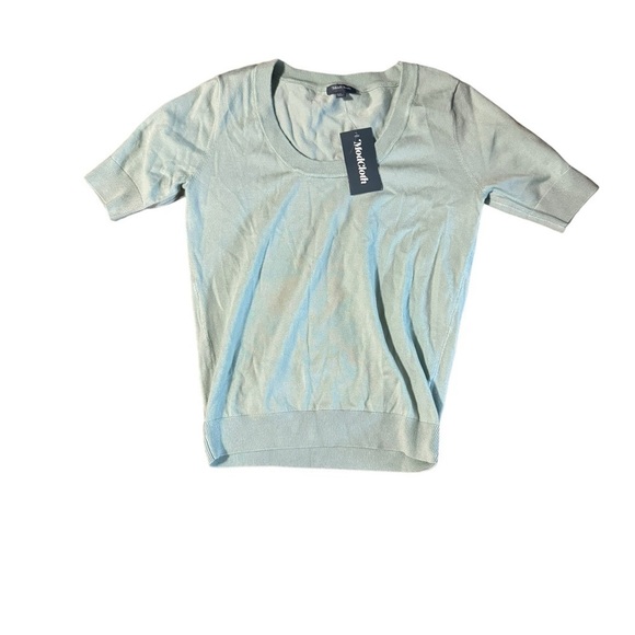 New ModCloth Women’s Short Sleeve Pale Green Soft Sweater Size Large Round Neck - Picture 1 of 15